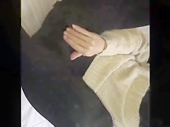 Baby girl teases Step daddy with footjob and JOI with cumshot  Foot fetish