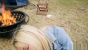 Backyard Camping for Hottie on House Arrest