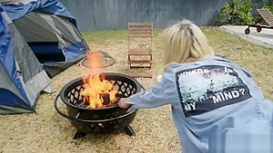 Backyard Camping for Hottie on House Arrest