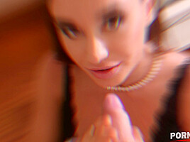 Ball Licking Brunette Babe - PornWorld