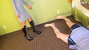 Ballbusting: Mistress Asia Perez kicks brutally in the balls Andrea Dipr&egrave