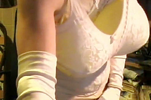 Balloon boobs of a dirty crossdresser
