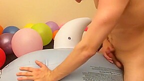 Balloons & inflatable pool toys humping orgasm
