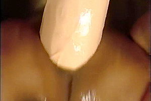 Balls deep in my asshole with big fucking dildo