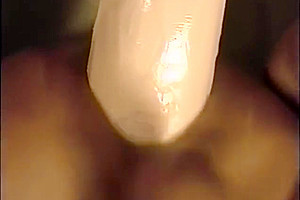 Balls deep in my asshole with big fucking dildo
