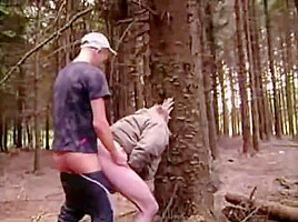 Bareback In Woods
