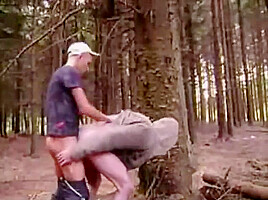 Bareback In Woods
