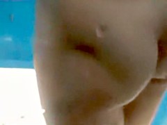 Beach cabin scenes filled with nude tits and ass