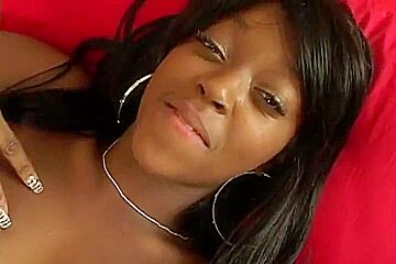 Beautiful Ebony Skin Enjoys As She Fucks Her Big Black Cock