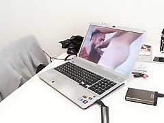 Beefy policeman Angelo Godshack masturbating on patrol