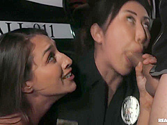 Bella Rolland And Nicole Doshi - In Hot Cop Makes A Stop