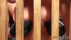 Big Ass Brunette In Chair Spanked