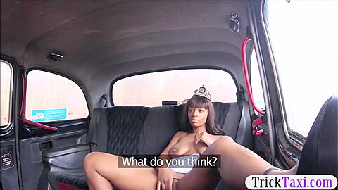 Big Natural Tits Ebony Twat Licked And Nailed By Driver