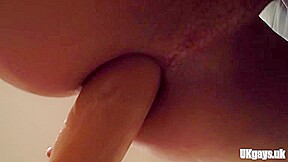 Big dick gay dildo with cumshot