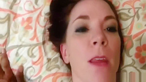 Big tit white girl plays with a black dick