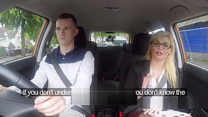 Big tits Milf examiner bangs driving student 18+