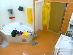 Bikini girls masturbate in the shower in reality show vid