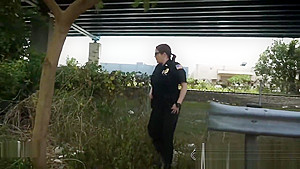 Bisexual cops get served by tattooed strong black male