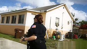 Bisexual cops get served by tattooed strong black male