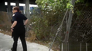 Bisexual cops get served by tattooed strong black male