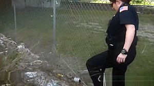 Bisexual cops get served by tattooed strong black male