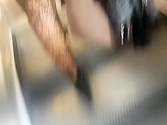 Black Fishnet high legs flashing