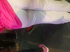 Black Milf booty in white pants