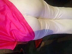 Black Milf booty in white pants