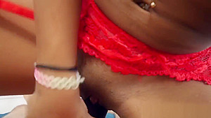 Black hottie sucking cock