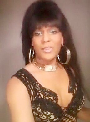 Black tranny going out to the club
