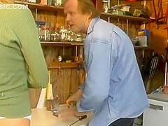Blonde Beauty From France Pleasing An Old Dude With Her Holes