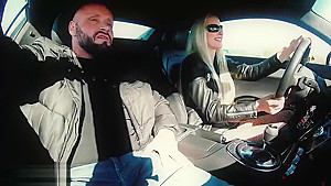 Blonde German in Black Leather Jacket Sex
