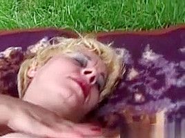 Blonde Masturbating Granny