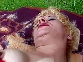 Blonde Masturbating Granny