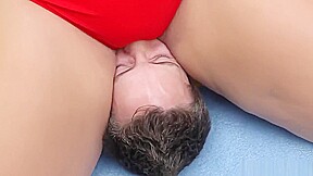 Blonde Plumper With Huge Tits And Ass Sits On Guy's Face