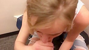 Blonde fucked in the public bathrooms