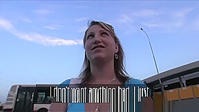 Blonde has sex with stranger in public