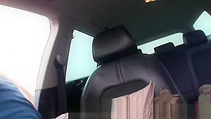 Blonde hitchhiker sucks and fucks huge dick