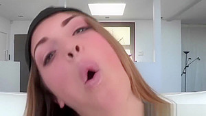 Blonde horny teen 18+ Jenna gets rammed by a hard dick