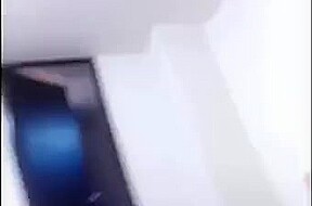 Blonde shemale with small tits plays with dildo and cock