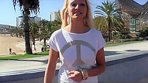 Blonde squats on a big Dick and rides it hard