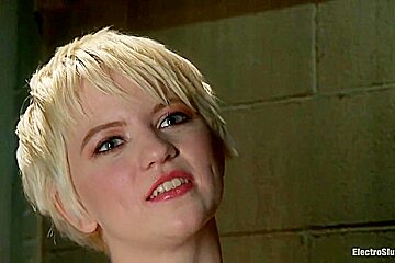 Blonde teen 18+ Takes Rough Bondage And Cums Hard