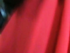 Blondie in a red dress stars in a hot up skirt video