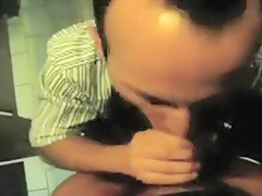 Blowing Buddy In The Bathroom