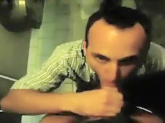 Blowing Buddy In The Bathroom