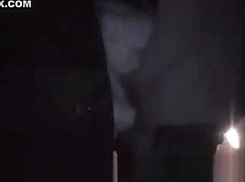 Blowjob in fur coat in the car