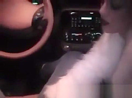 Blowjob in fur coat in the car