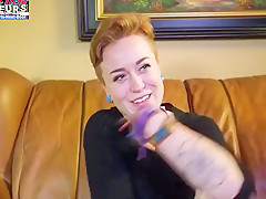 Blue Eyed Blonde Beauty Micah Fills Her Mouth With Warm Cum!