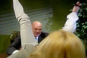Boss Makes Blonde Secretary Pay For Her Raise