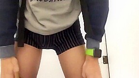 Boy wanking after school